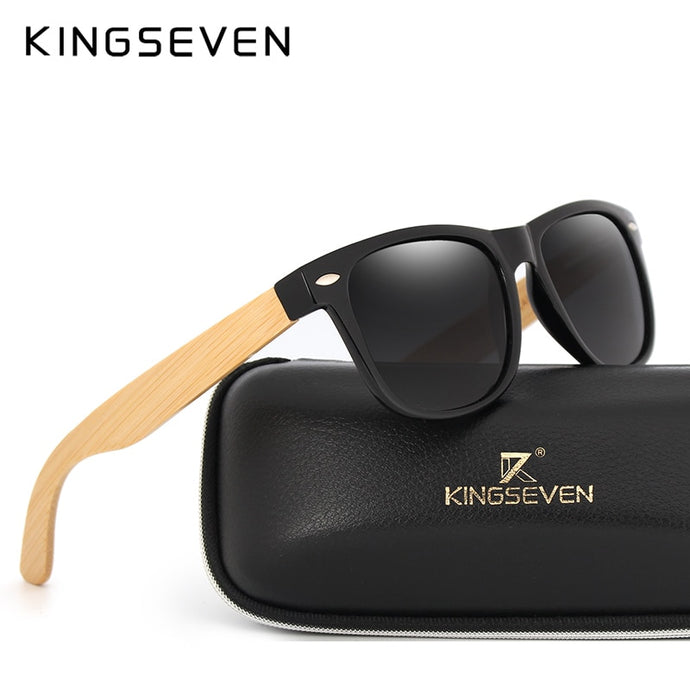 KINGSEVEN New Fashion Bamboo Men Sunglasses