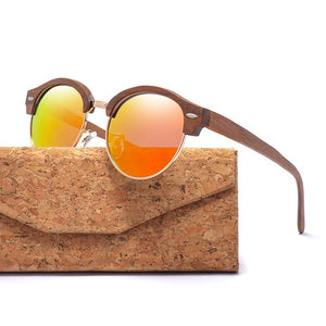 Round Wood Sunglasses for Men and Women